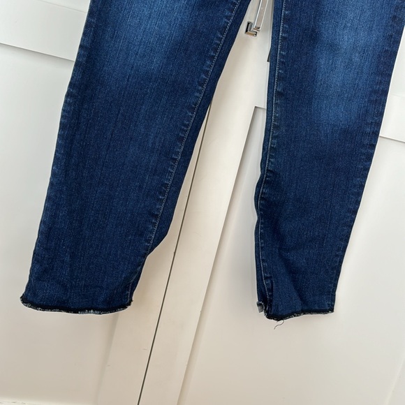 Paige Hoxton Straight Ankle Blue Jeans unfinished edges 26 - Picture 8 of 13